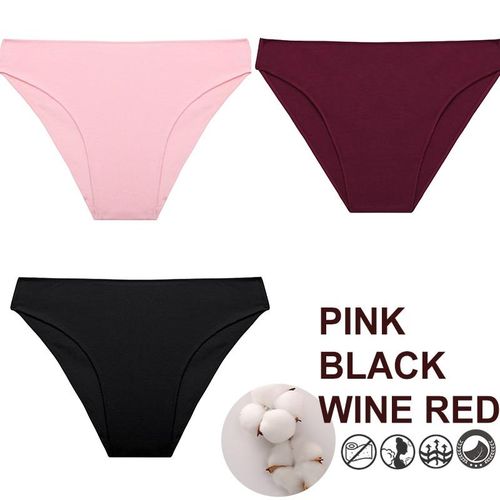 FINETOO 3PCS/Set M-XXL Women Sexy Cotton Panties Underwear Female