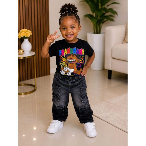 Fashion KIDS BLACK  TWO PIECE SET