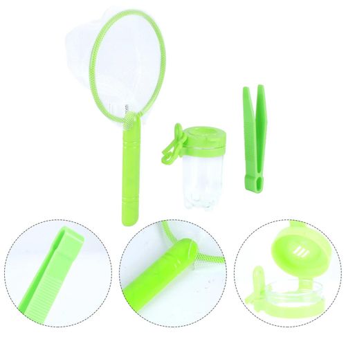 Generic 2 Sets Insect Observation Life Education Kit Bug Catcher Net Tools  Kids Tweezers Plastic Outdoor Collection Child Fishing