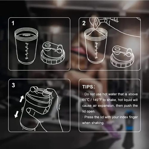 product_image_name-Generic-PowerShaker Pro Protein Shaker Bottle - Leakproof Gym Blender Cup with Mixing Ball-5