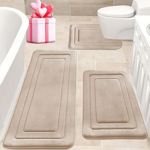 product_image_name-Generic-3PC memory foam bathroom rug, thickened super absorbent and soft rug (40*60+50*80+50*60)-2