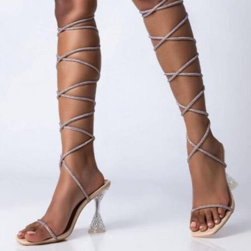 Gold Snake High Heel Gladiator Women's Sandals