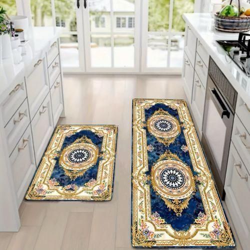 product_image_name-Generic-2Pcs Elegant Printed Kitchen Mat/Rug-Carpet Yellow-3