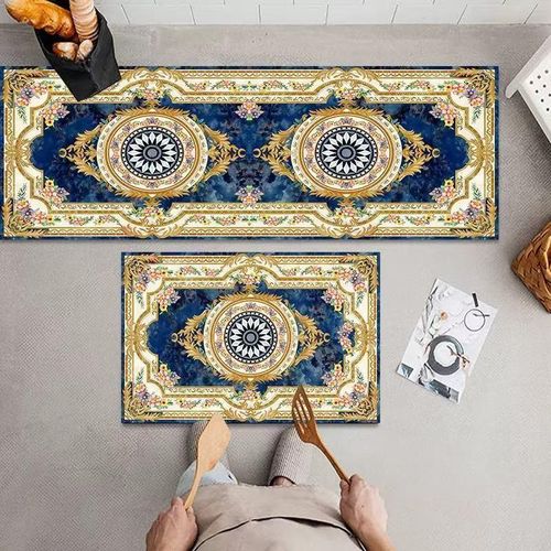 product_image_name-Generic-2Pcs Elegant Printed Kitchen Mat/Rug-Carpet Yellow-4