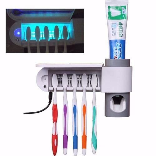 Generic Auto Toothpaste Dispenser, UV Toothbrush Sterilizer and Holder