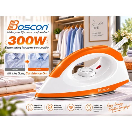 Boscon Inverter Friendly Solar Pressing Iron - 300W with free gift