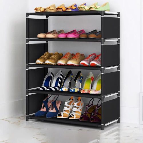 product_image_name-Generic-Multi-Layer Metal Shoe Rack Organizer - Dustproof, Space-Saving for Home & Dorm-1