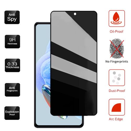 Generic 1~3 PCS Anti Spy Tempered Glass For Xiaomi Redmi Note 12 Pro Plus  Privacy Screen Protector Redmi Note12 Pro 5G Global Antiespia Pelicula de Cristal  Templado RedmiNote 12 Pro Front anti-peeping