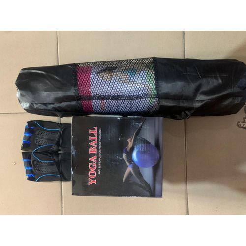 product_image_name-Generic-Yoga Ball With Exercise Mat & Gym Glove-1