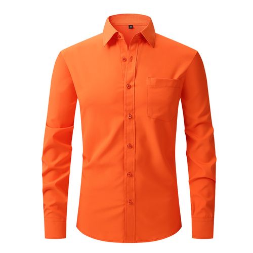 Mens orange button down dress shirt new arrivals