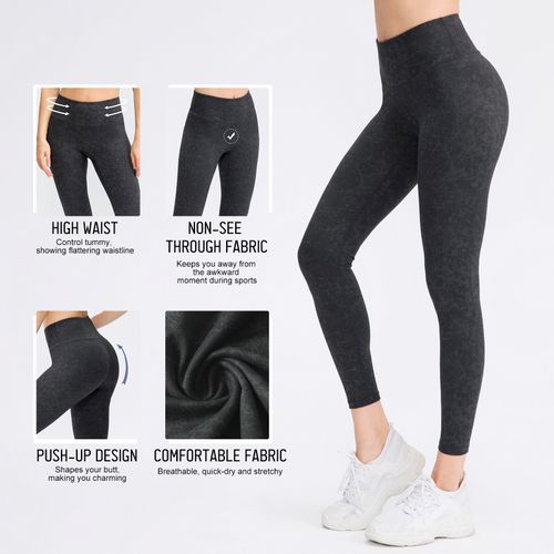 High Waist Custom Logo Gym Leggings Women Non See Through