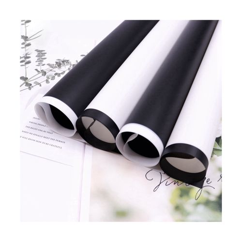Black and White Edge Flower Wrapping Paper