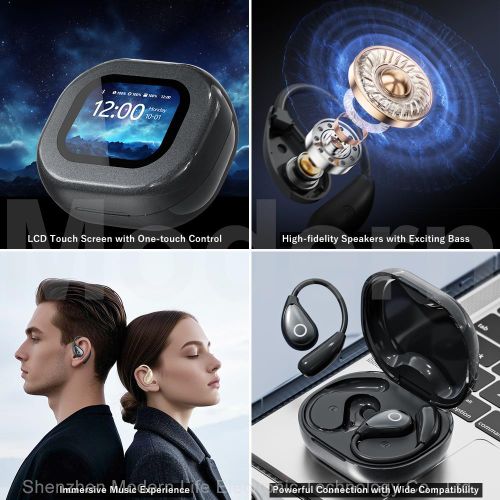 product_image_name-Generic-M94 OWS Ear Hook Sports Earphones LCD Full Color Touch Screen Earbuds with Noise Reduction (TF Card Can Be Inserted)-4