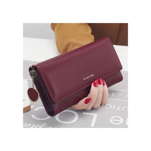 Generic Women Wallets Long Style Multi functional Wallet Purse Fresh PU Leather Female Clutch Card Holder Burgundy Jumia Nigeria