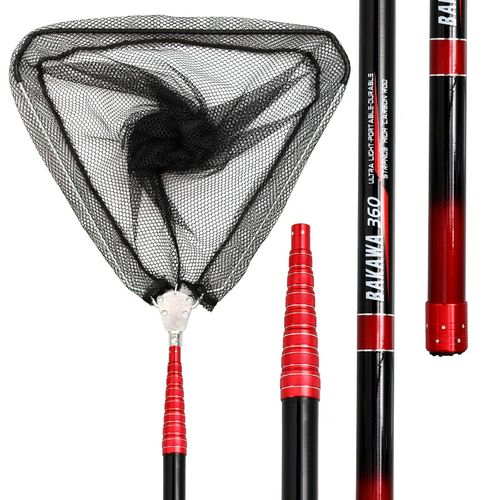 Generic Fishing Hand Net Telescopic Pole Fly Folding High Carbon 3.6M 2.4M  1.2M Casting Nning Ultralight Portable Accessories