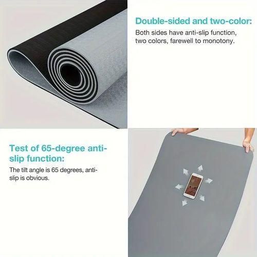 product_image_name-Generic-1pc Grey+Black Durable TPE Yoga And Pilates Mat Set-5