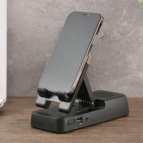 product_image_name-Generic-Foldable Desktop Tablet Phone Holder With Bluetooth Speaker And Powerbnk With Free Keyholder-2
