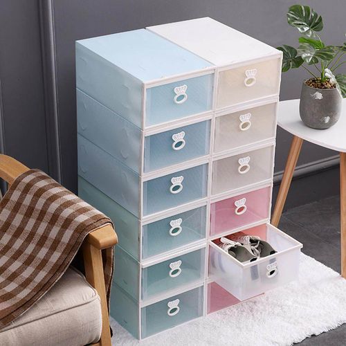 Generic Drawer Shoe Box Storage Transparent Shoe Box Factory Direct Dustproof Thickening Storage Box Plastic Box Household Items Pink Jumia Nigeria