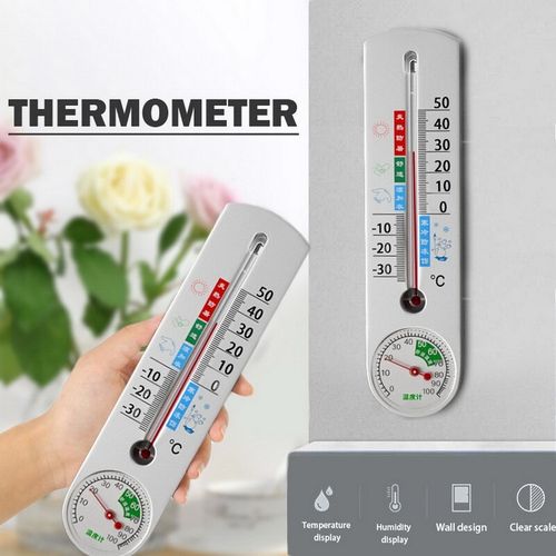 Wall Hanging Thermometer Indoor Outdoor Temperature Humidity Meter Garden  Garage