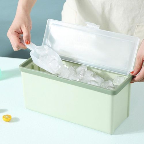 Ice-Cube Tray With Lid And Bin,Ice Tray For Freezer,Comes With Ice Container ,Scoop