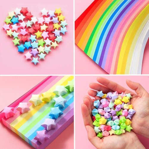 Generic 2060 Sheets Star Origami Paper 27 Assortment Color Paper Strip  Double Sided Origami Solid Color Decoration Paper Strips