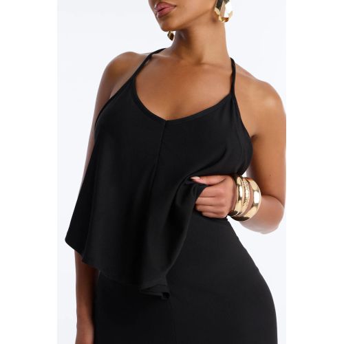 Fashion Selena Backless Drape Maxi Dress - image 4