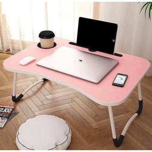 Generic Foldable Portable Laptop Bed Table with  & Cup Holder - image 2