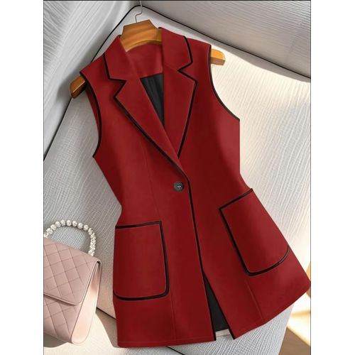 product_image_name-Fashion-Women Sleeveless Blazer Jacket-1