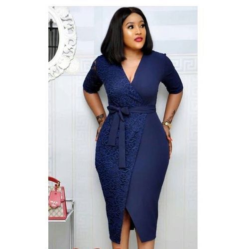 Fashion Ladies Corporate Gown - Blue | Jumia Nigeria