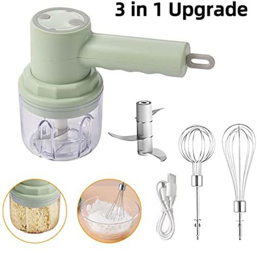 Generic USB Rechargeable Blender 3 In 1 Electric Garlic Chopper Crusher  Automatic E Whisk Cream Frother Peeling Masher Meat Stirrer