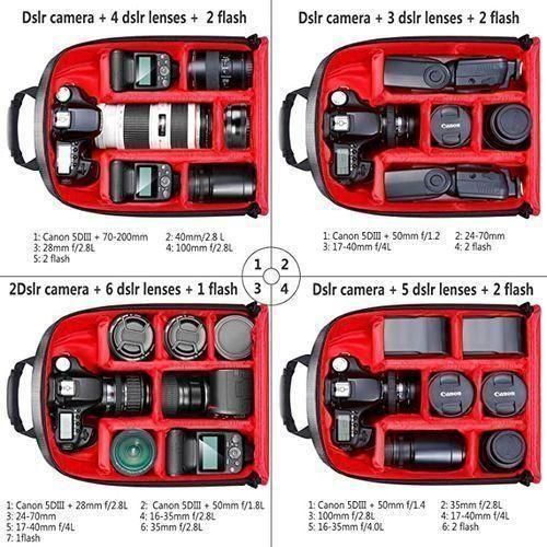 Generic Camera Backpack Flexible Partition Shockproof Protection - image 4