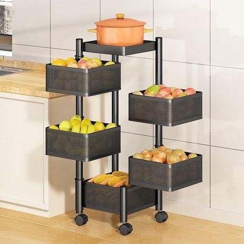 product_image_name-Generic-5 Tier Fruit And Vegetables Trolley With Wheels-1