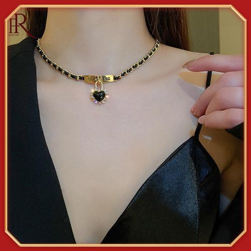 LOVE choker necklace elastic band love choker, snap... - Depop