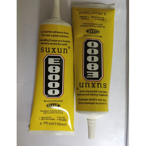 Generic 2 Pieces Of 110ml E-8000 Tube Of Adhesive Glue For Ceramics, Metal,  Wood, Glass