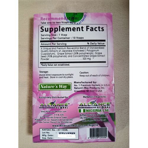 Alliance In Motion Global RestorLyf Longevity Formula By 20 Vcaps(2 Packs) - image 8