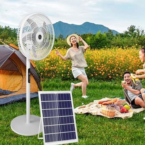 product_image_name-Generic-Rechargeable Solar Standing Fan  - White-8