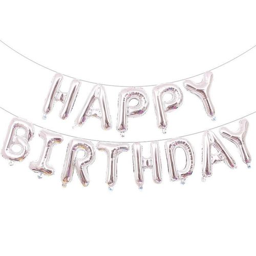 product_image_name-Generic-Large Silver Happy Birthday Letters Foil Balloons For Party Decorations & Supplies-, Birthday Supplies, Pairs well with Banners, Curtains, Streamers, Ribbons, Tassels-1
