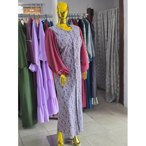 Fashion Two-Tone Floral Printed Plisse