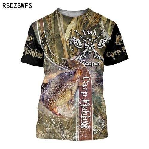 Fashion 3D Carp Fishing Men Women Summer T Shirt Street Trendy All Match  O-Neck Short Sleeve Oversized Male T Shirt Men Clothing-CarpFish-62502