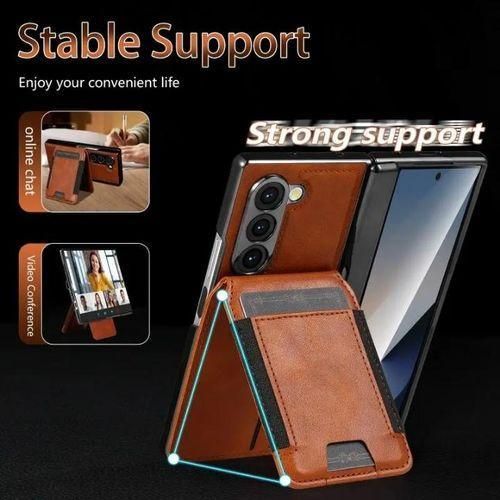 product_image_name-Generic-Samsung galaxy z fold 6 5g leather Hinge protective Case with Magsafe and detachable wallet-2