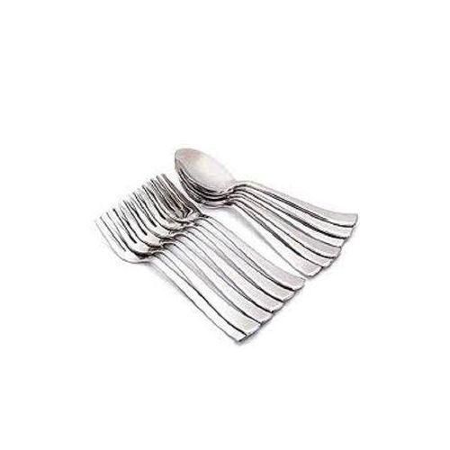 Generic Silver Plated Stainless Steel Spoon & Fork//12Pcs