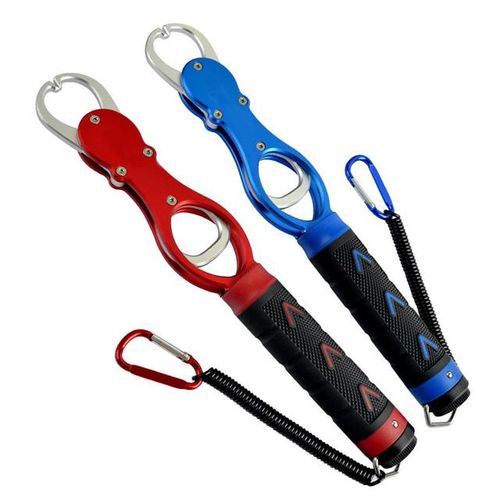 Generic Lightweight Fish Grip Aluminum Alloy Rotatable Fish Grip Fishing  Gear Accessories With Anti-Lost Rope