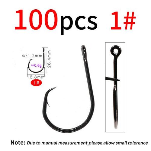 Generic Lionriver Straight Eye Inline Shank Strong Circle Hook High Carton  Steel Corrosion Resistant Black Nickle Saltwater Fishing Hook