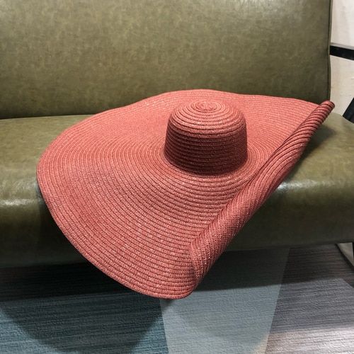 Fashion (54-58cm) 25cm Oversized Foldable Travel Beach Hats For Women Large  Wide Brim Straw Hat Lady UV Protection Sun Hat Outdoor Sun Shade Hat