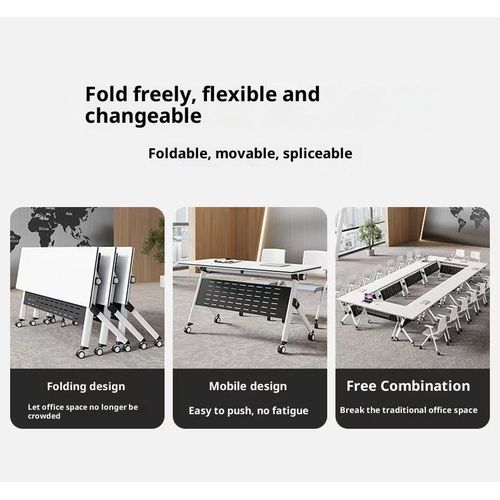 Generic High Quality Moveable Foldable Table with Wheels - image 4