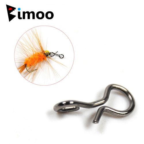 Generic Bimoo 100PCS Fly Fishing Snap Quick Change For Hook 