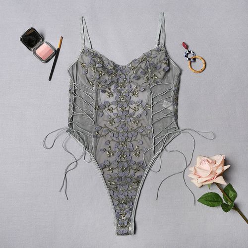 Fashion One-Piece Sexy Lingerie Set Bra Erotic Corset Lace Sleepwear  Underwear