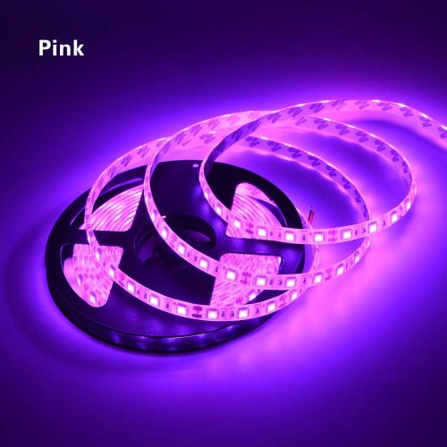 Generic 5050 SMD 5M 12V LED Strip Light 12 V Waterproof LEDStrip Tape Lamp  RGB RGBW RGBWW Yellow Pink Ice Blue Diode Ribbon Fleible-Pink-IP20 IP65 