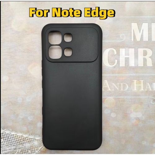 Infinix Note Edge Silicone Case & Pouch – Slim, Durable & Shock-Absorbing with Advanced Camera Protection. ( Black ) - image 2