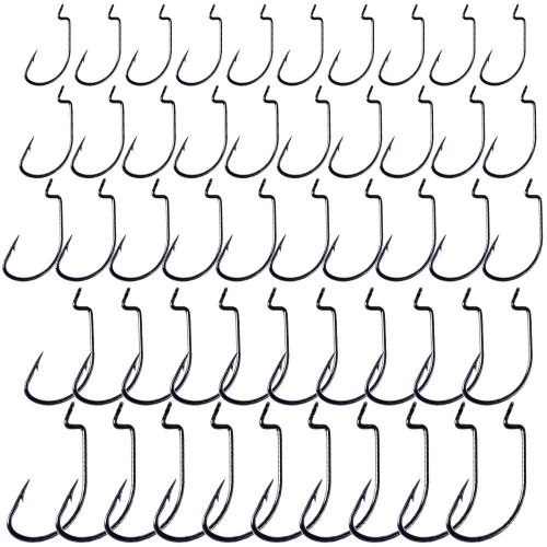 Generic 50pcs Fishing Hooks Worm Soft Bait Fish Hooks With Plastic